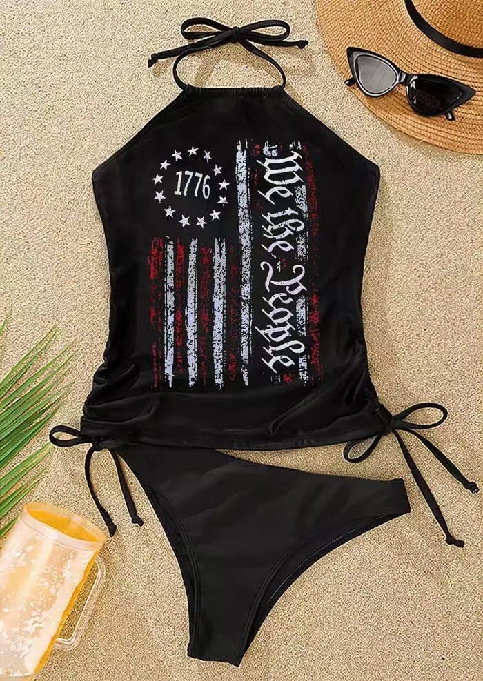 Women's Two-piece Casual Swimsuit P125 Black